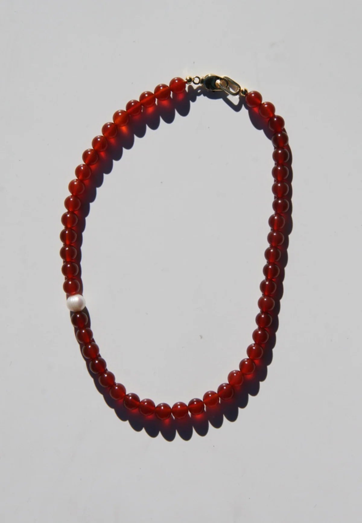 Marta Carnelian & Pearl Necklace
