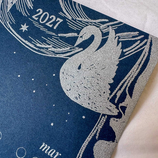 2027 Moon Calendar Print