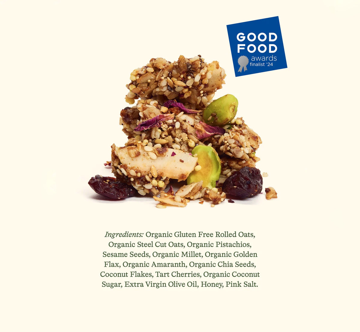 Sour Cherry & Pistachio Rose Granola