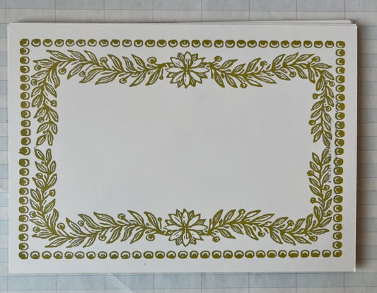 Gold Garland Frame Stationary