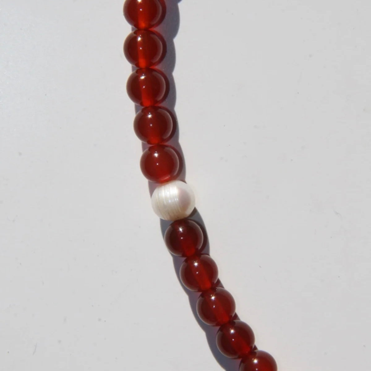 Marta Carnelian & Pearl Necklace