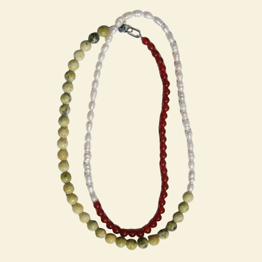 Mikaela Double-Strand Beaded Necklace
