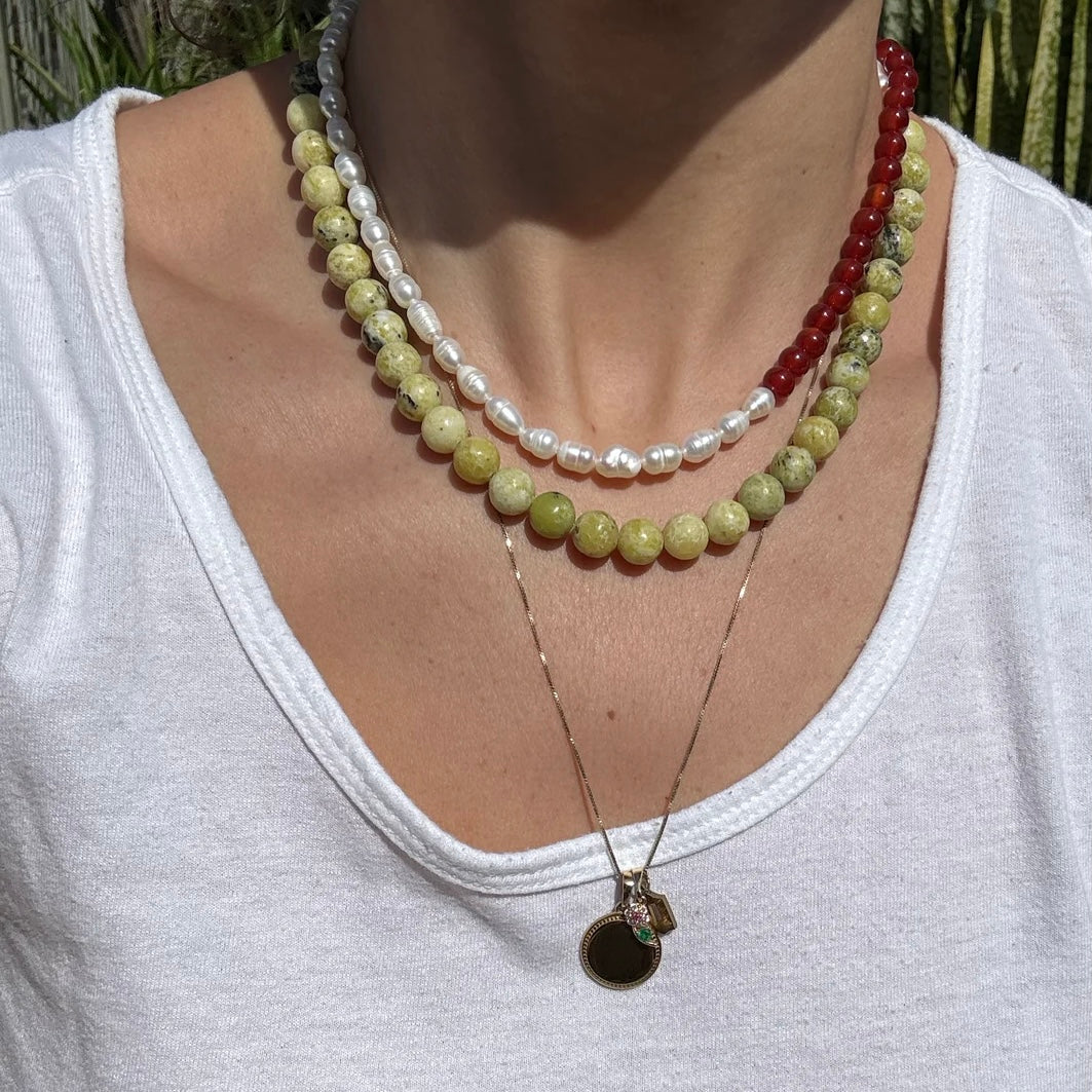 Mikaela Double-Strand Beaded Necklace
