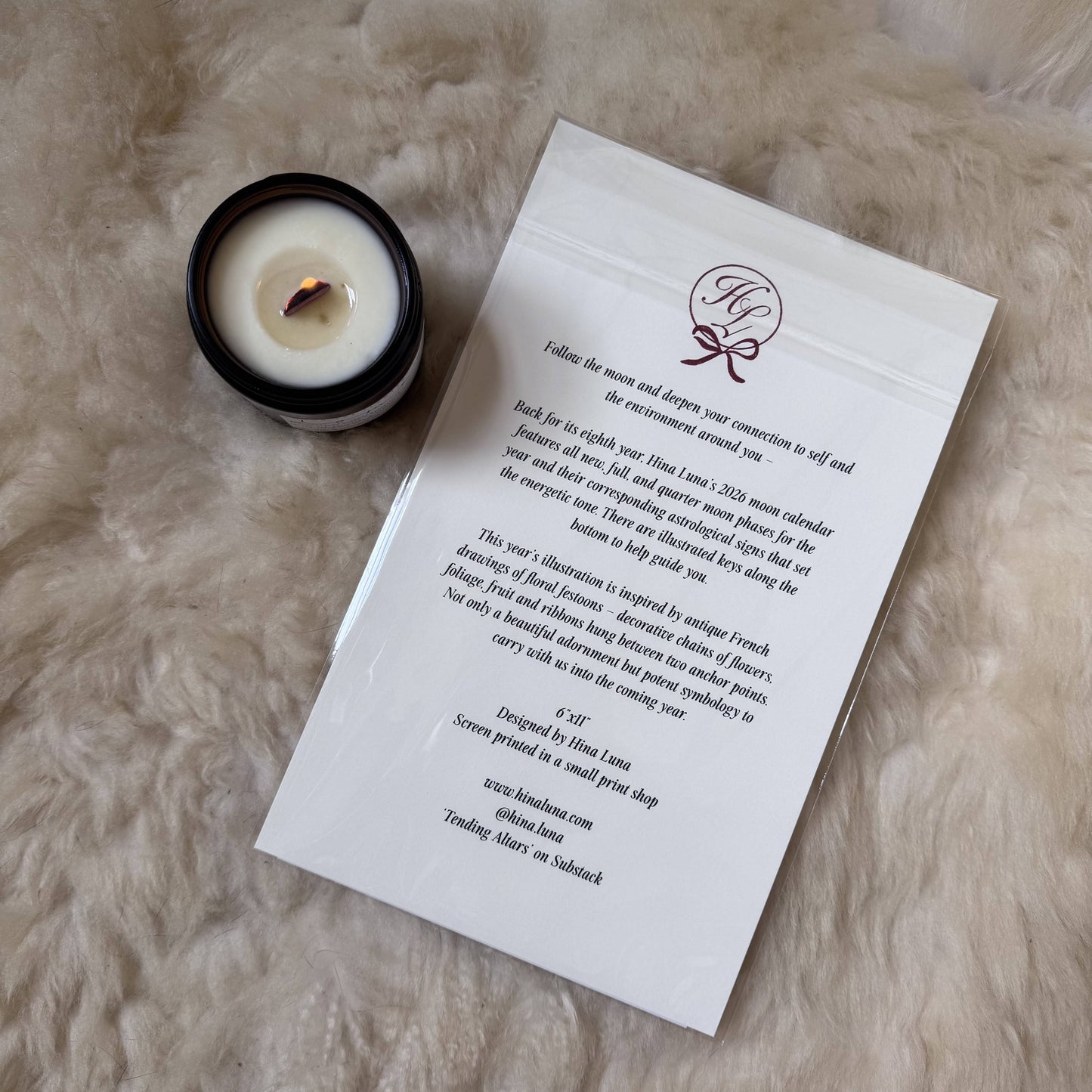 2026 Moon Calendar Print