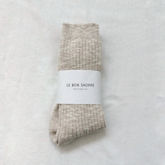 Oatmeal Cotton Cottage Socks
