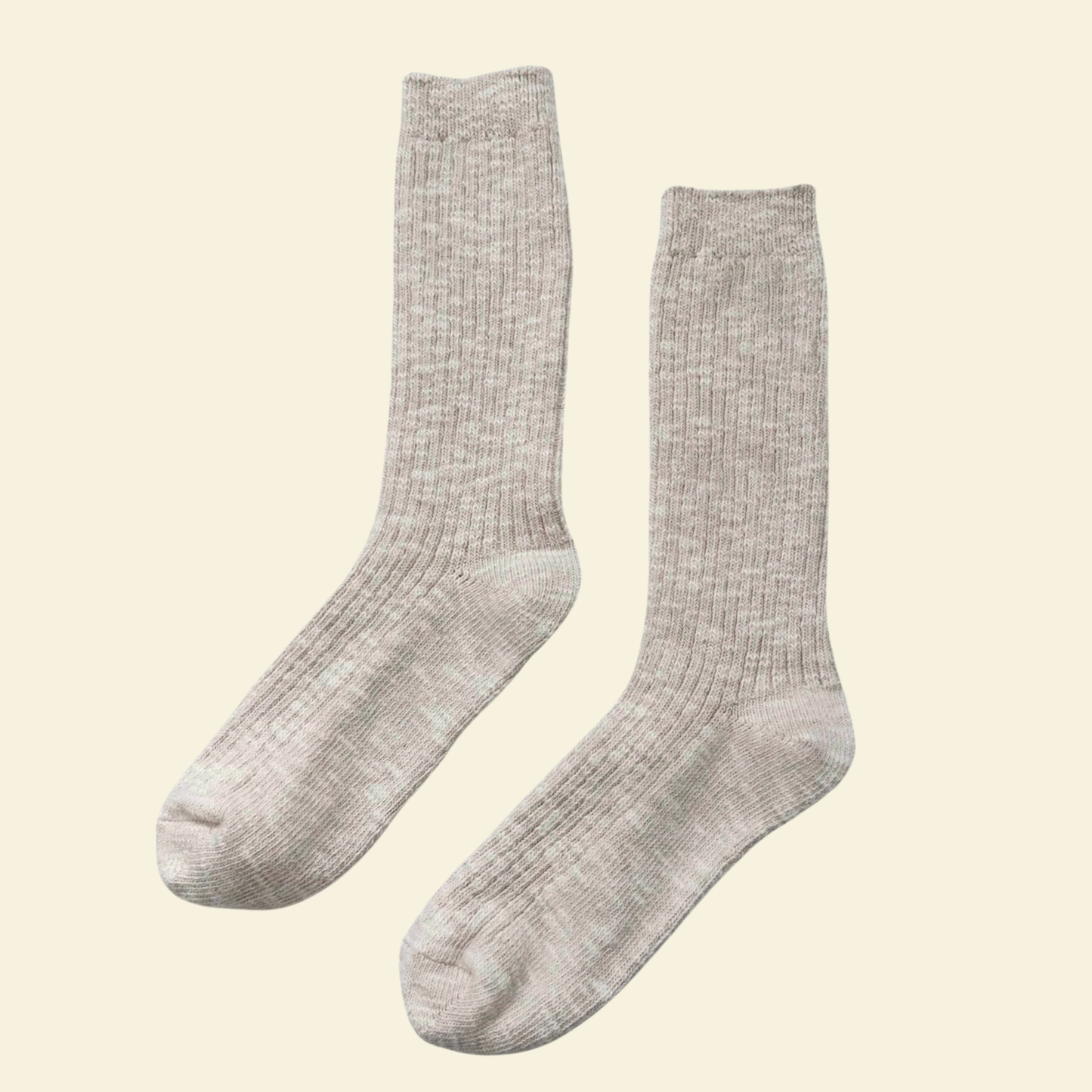 Oatmeal Cotton Cottage Socks