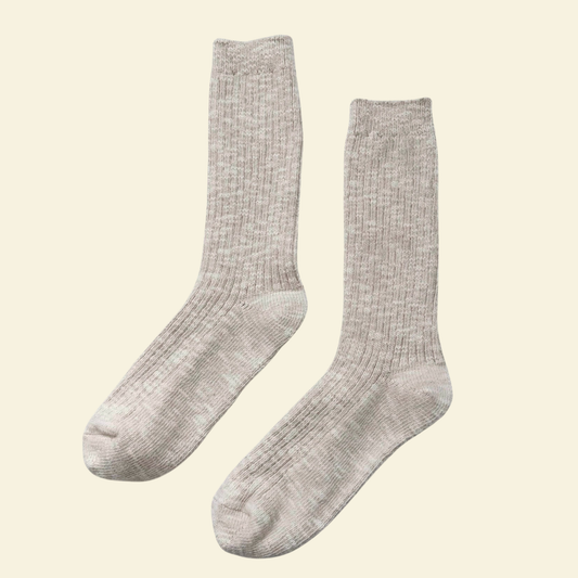 Oatmeal Cotton Cottage Socks