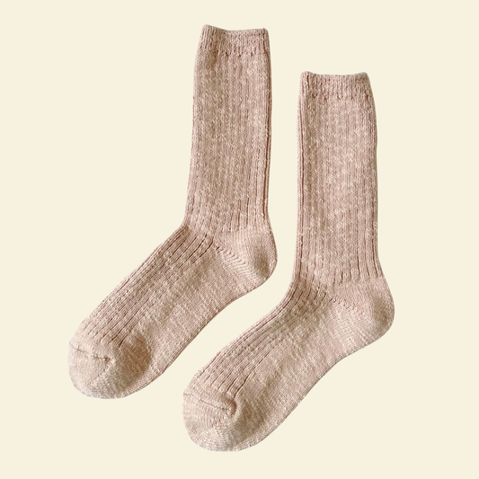 Peachy Keen Cotton Cottage Socks
